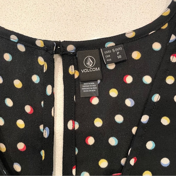 Volcom Colored Polka Dot Dress!! Cute with tapered waist! NWT! - Picture 7 of 12